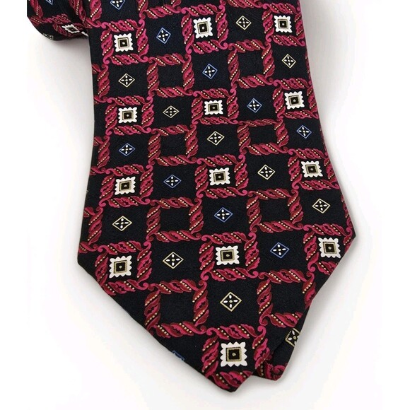 Brioni Necktie Mens Silk Geometric Pattern Tie Made In Italy Neiman Marcus New - Picture 3 of 16